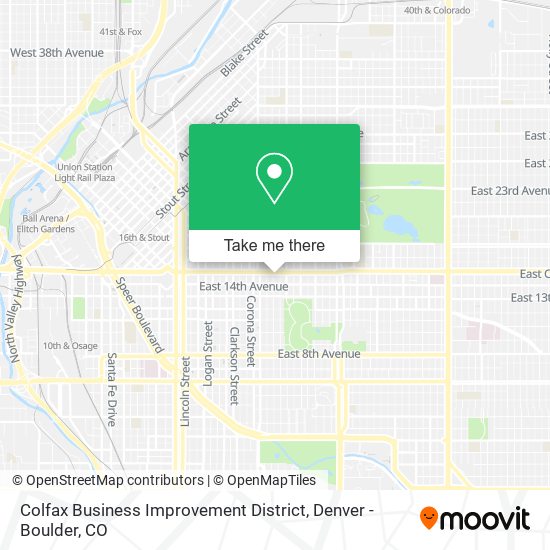 Colfax Business Improvement District map