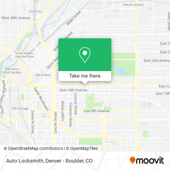 Mapa de Auto Locksmith