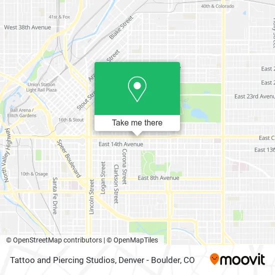 Mapa de Tattoo and Piercing Studios