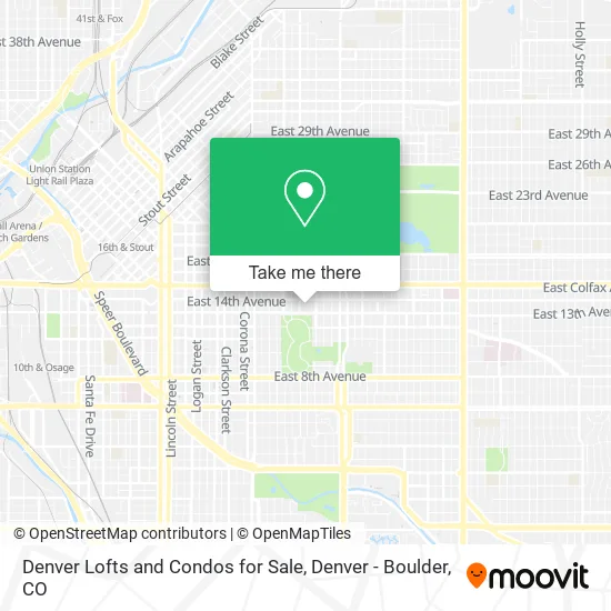 Mapa de Denver Lofts and Condos for Sale