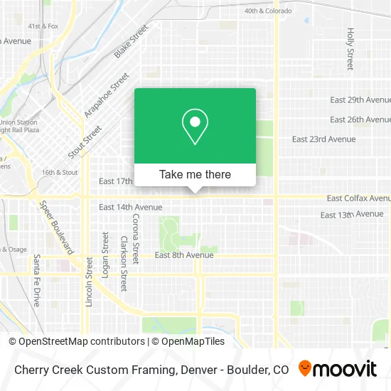 Cherry Creek Custom Framing map