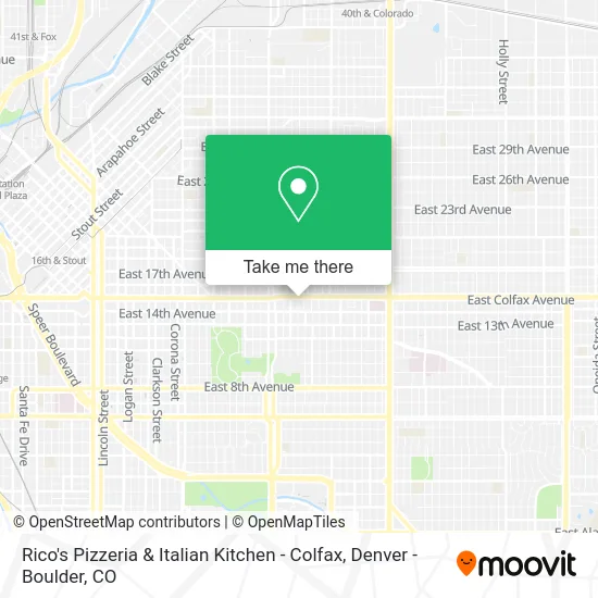 Rico's Pizzeria & Italian Kitchen - Colfax map