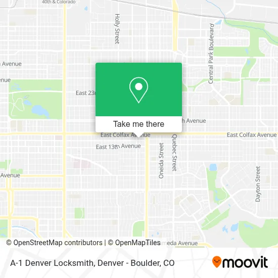 A-1 Denver Locksmith map