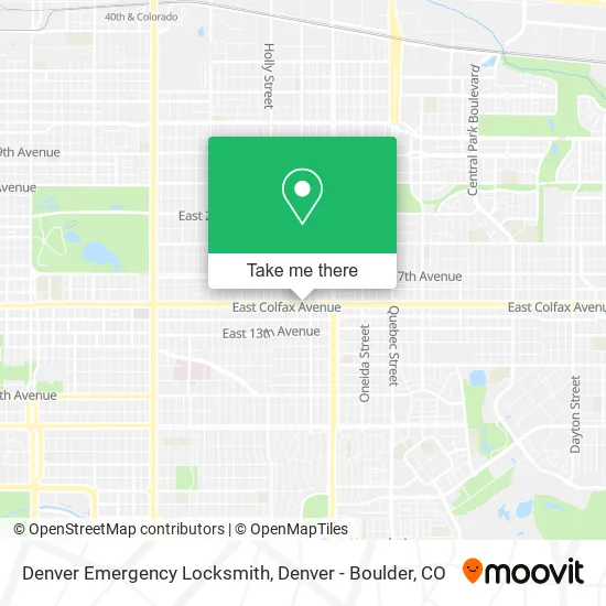 Denver Emergency Locksmith map