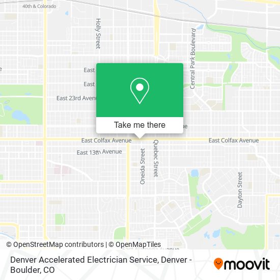 Mapa de Denver Accelerated Electrician Service