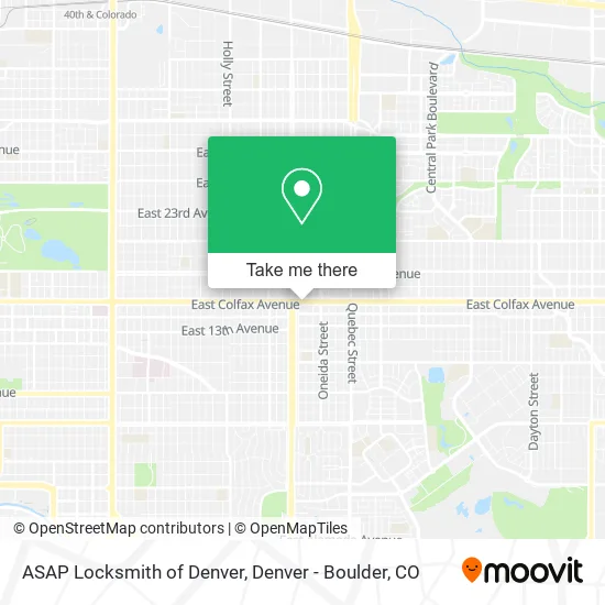 ASAP Locksmith of Denver map
