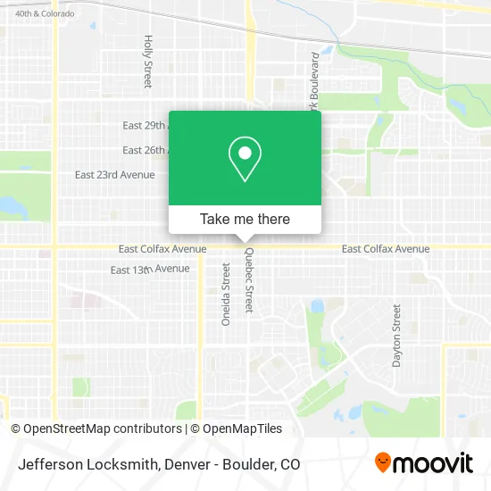 Jefferson Locksmith map