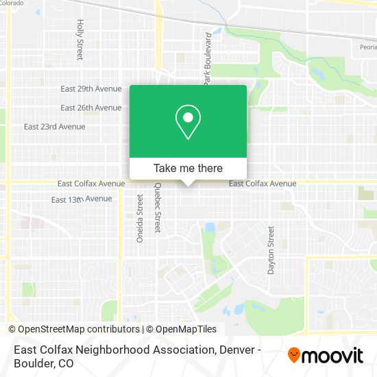 East Colfax Neighborhood Association map