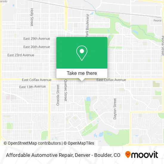 Affordable Automotive Repair map