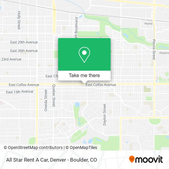 All Star Rent A Car map