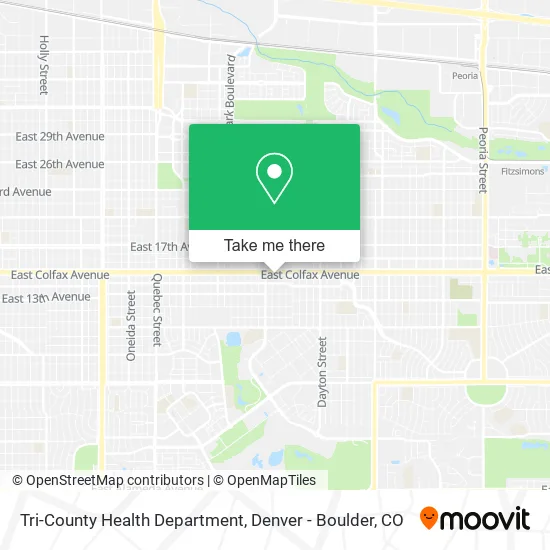 Tri-County Health Department map