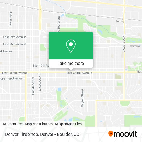 Mapa de Denver Tire Shop