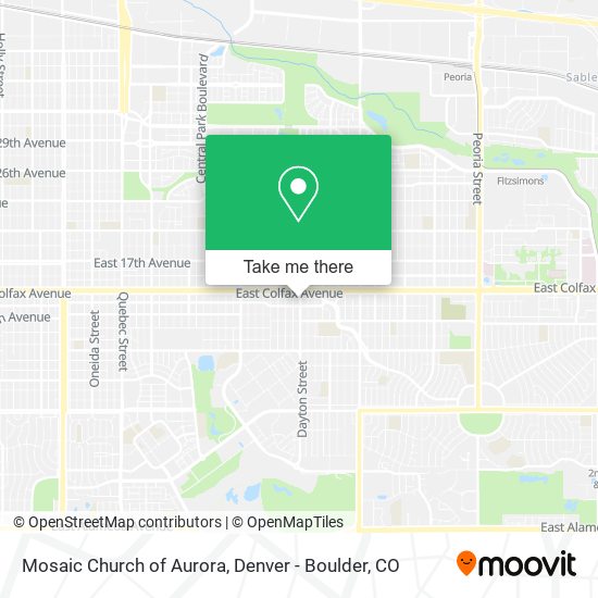 Mosaic Church of Aurora map