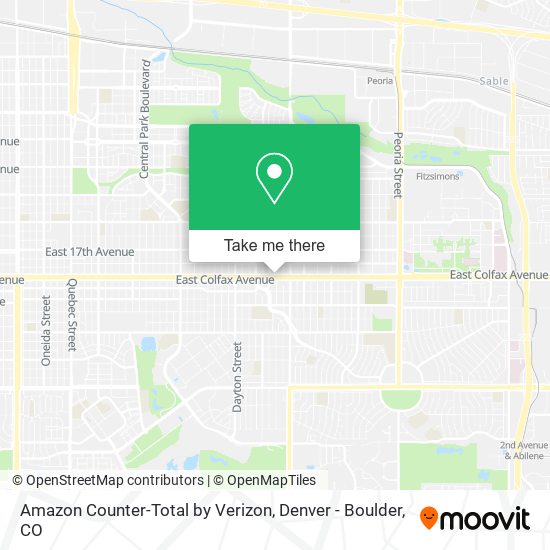 Amazon Counter-Total by Verizon map