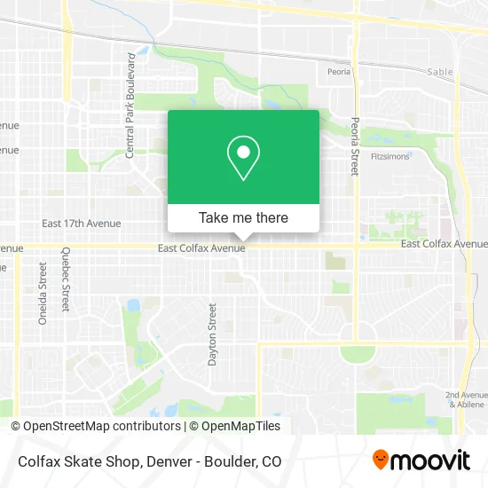 Colfax Skate Shop map