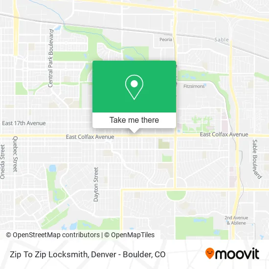 Zip To Zip Locksmith map