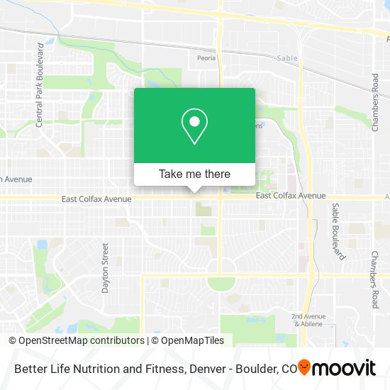 Mapa de Better Life Nutrition and Fitness