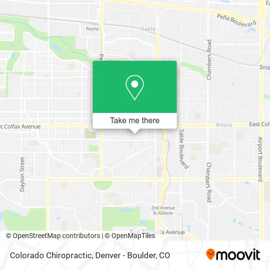 Colorado Chiropractic map
