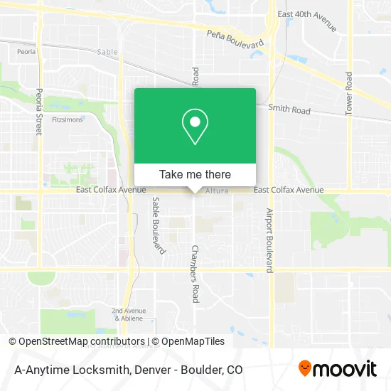 A-Anytime Locksmith map