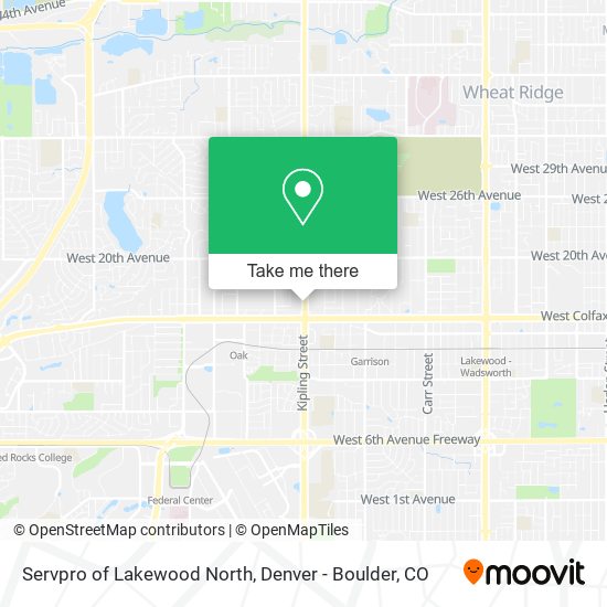 Servpro of Lakewood North map