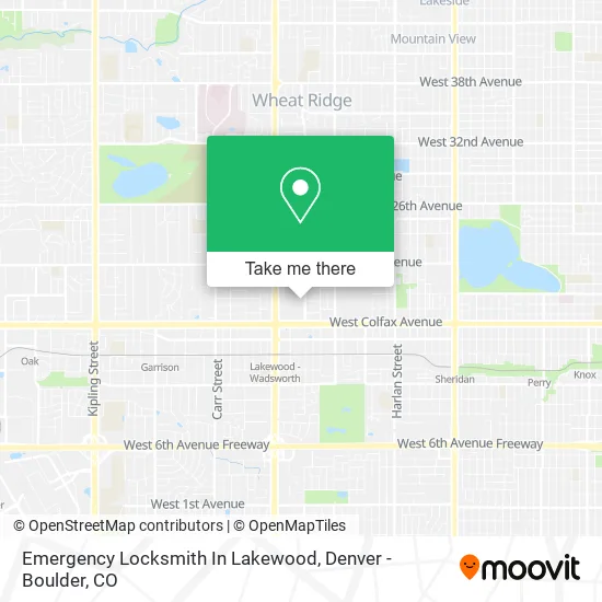 Emergency Locksmith In Lakewood map