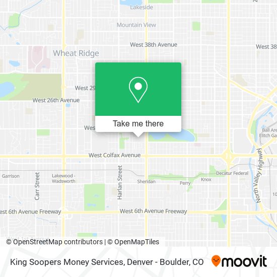 Mapa de King Soopers Money Services