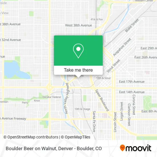 Boulder Beer on Walnut map