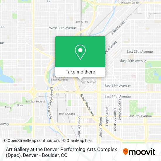 Art Gallery at the Denver Performing Arts Complex (Dpac) map