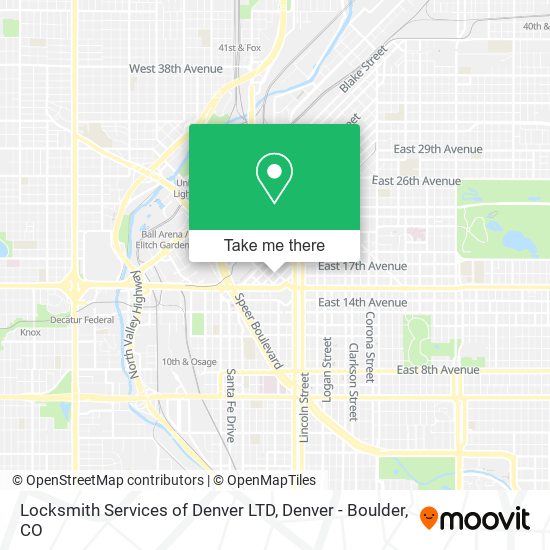 Mapa de Locksmith Services of Denver LTD