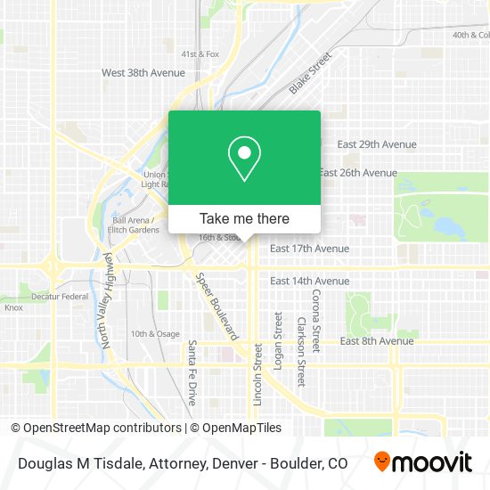 Douglas M Tisdale, Attorney map