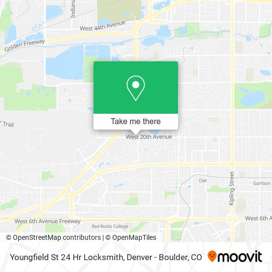 Mapa de Youngfield St 24 Hr Locksmith