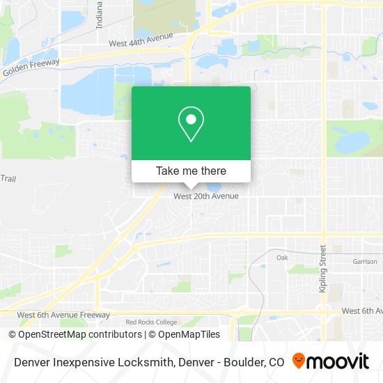 Mapa de Denver Inexpensive Locksmith