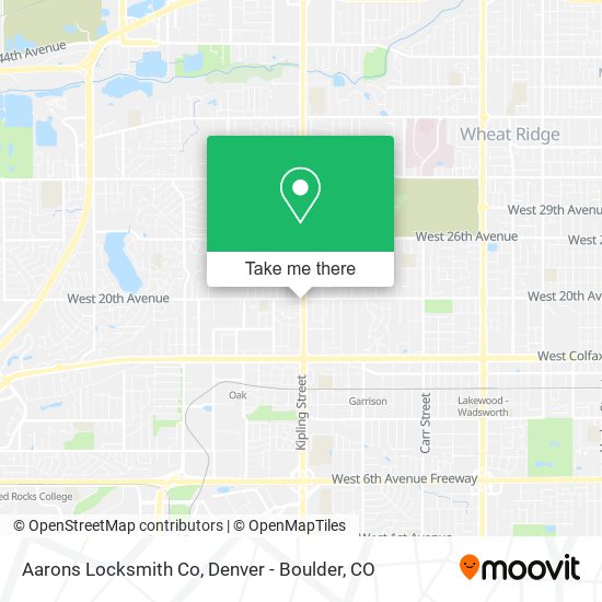 Aarons Locksmith Co map