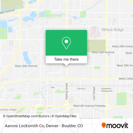 Aarons Locksmith Co map