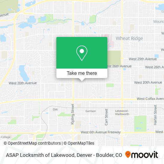 ASAP Locksmith of Lakewood map