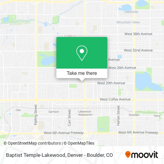 Baptist Temple-Lakewood map