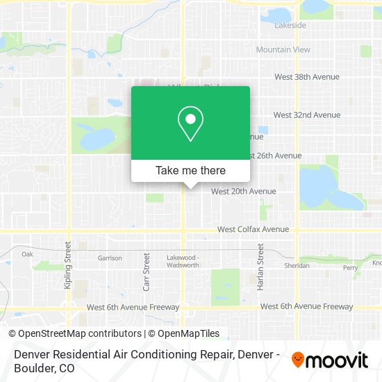 Mapa de Denver Residential Air Conditioning Repair