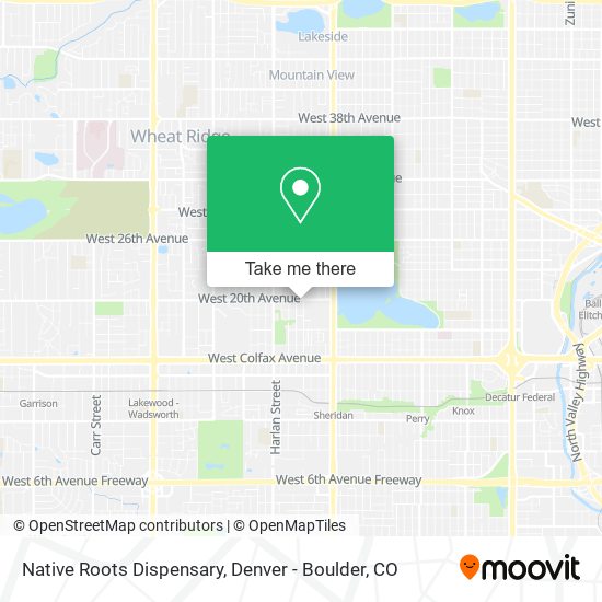 Native Roots Dispensary map