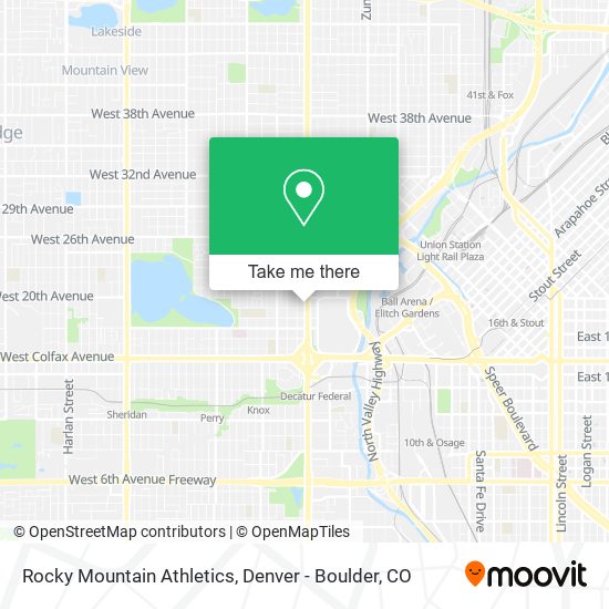 Mapa de Rocky Mountain Athletics