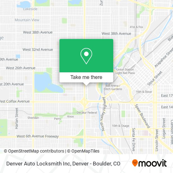 Denver Auto Locksmith Inc map