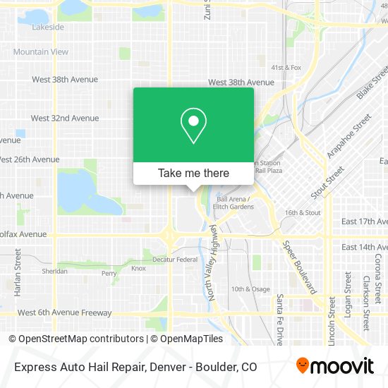 Mapa de Express Auto Hail Repair