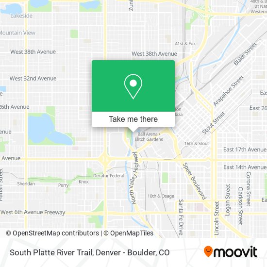 Mapa de South Platte River Trail