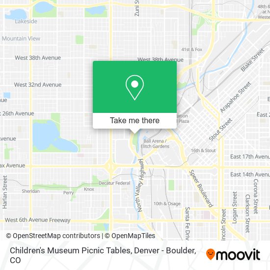 Children's Museum Picnic Tables map