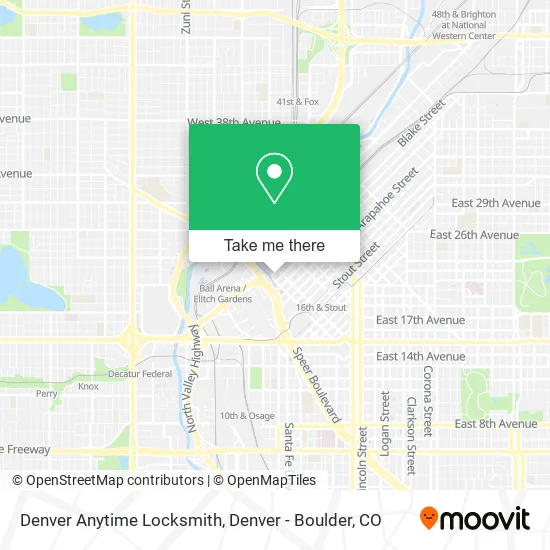 Mapa de Denver Anytime Locksmith