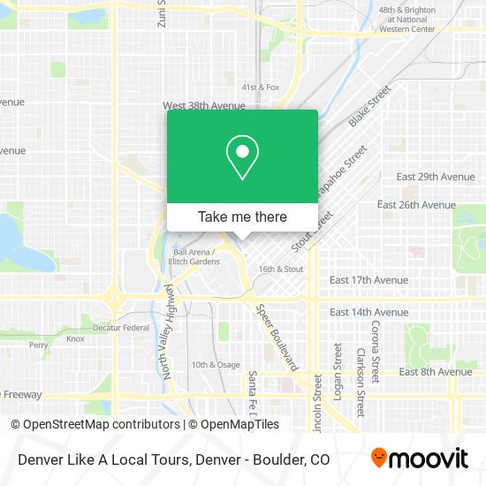 Denver Like A Local Tours map