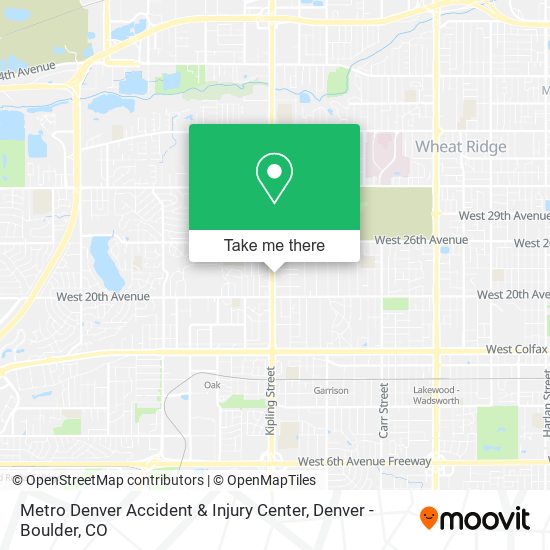 Metro Denver Accident & Injury Center map