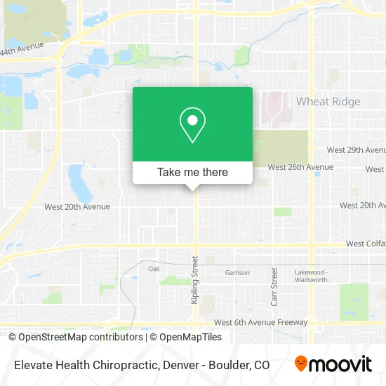 Elevate Health Chiropractic map