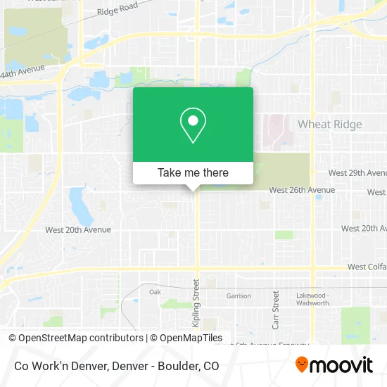 Co Work'n Denver map