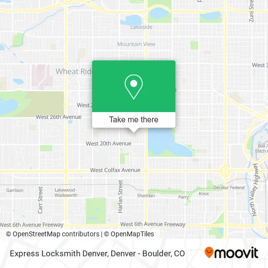 Express Locksmith Denver map