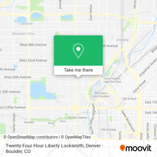 Twenty Four Hour Liberty Locksmith map